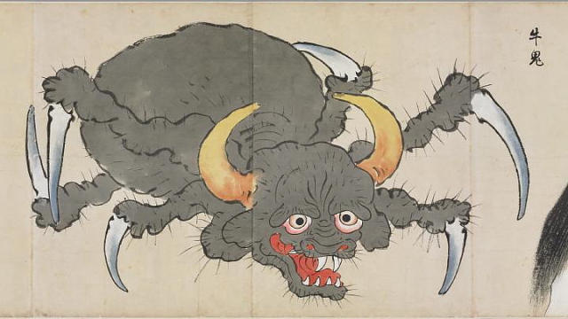 ubi oni - Bakemono Zukushi handscroll, painted in the Edo period (18th-19th century) by an unknown artist,